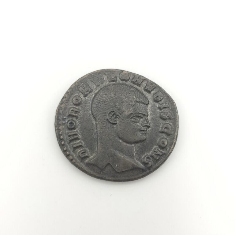 Romulus divinisé, fils de Maxence (306-312). Follis au Mausolée de Romulus mort…