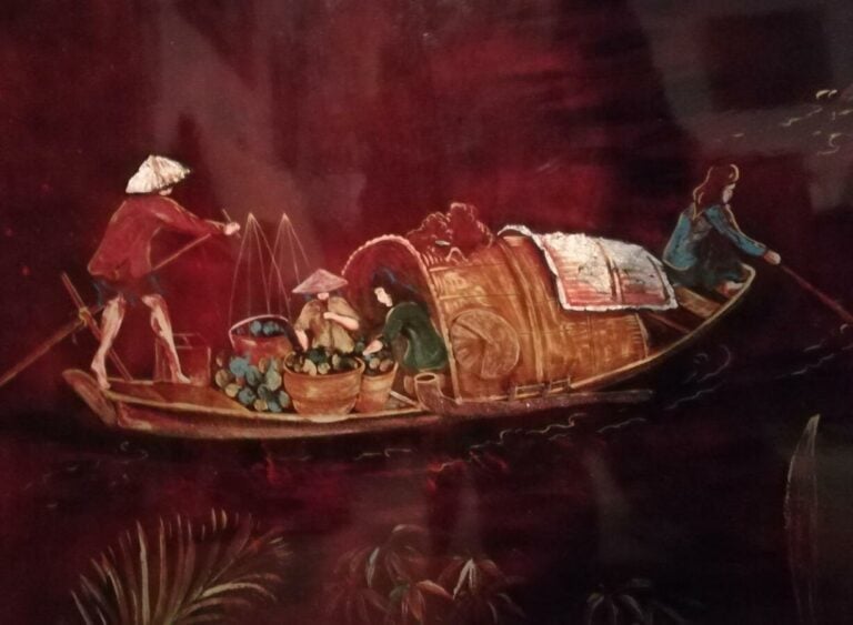 THANH LAP (Vietnam / Indochine, XXe siècle) - Le Mékong animé de sampans aux ri…