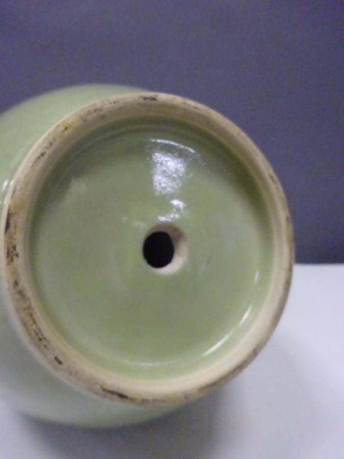 VASE DE FORME COLOQUINTE EN PORCELAINE A COUVERTE CELADON - Chine, Moderne - In…