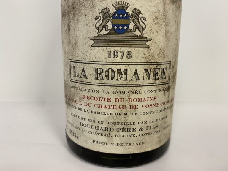 1 bouteille, LA ROMANEE, 1978, récolte du domaine de de la SCI du château de Vo…