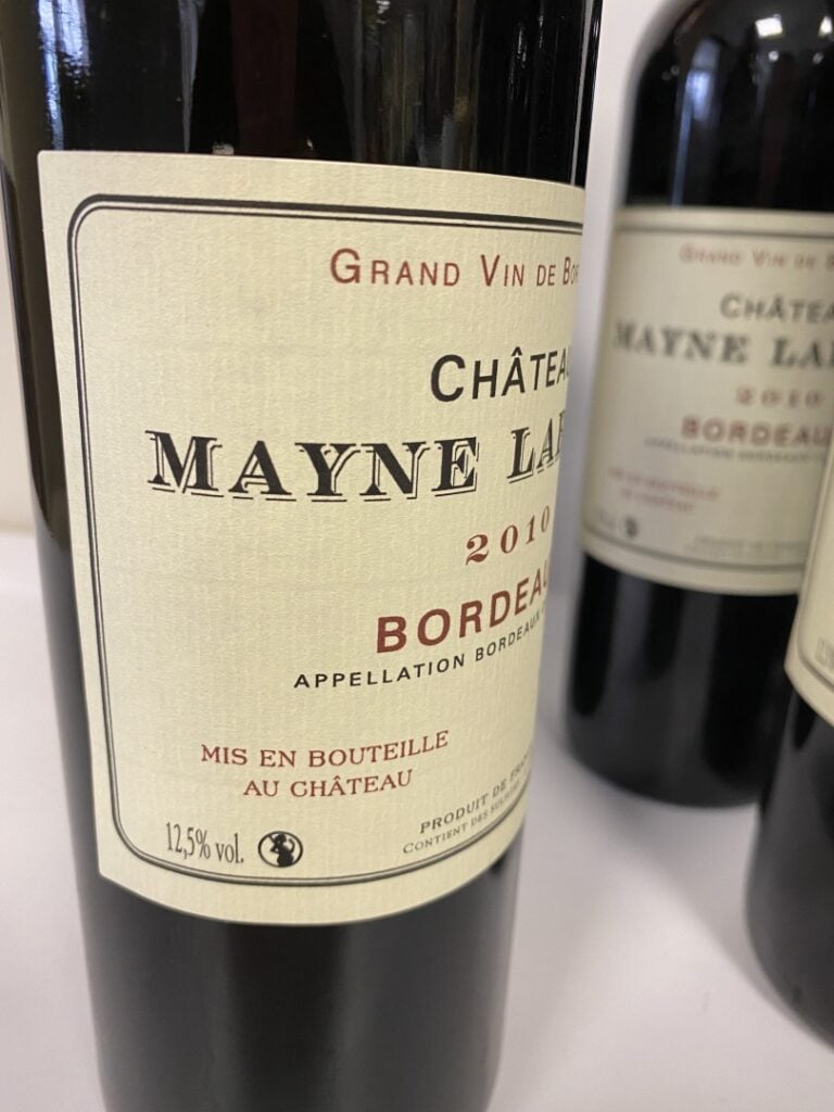 6 bouteilles, CHATEAU MAYNE-LABORIE, 2010.