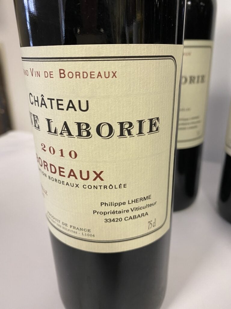 6 bouteilles, CHATEAU MAYNE-LABORIE, 2010.