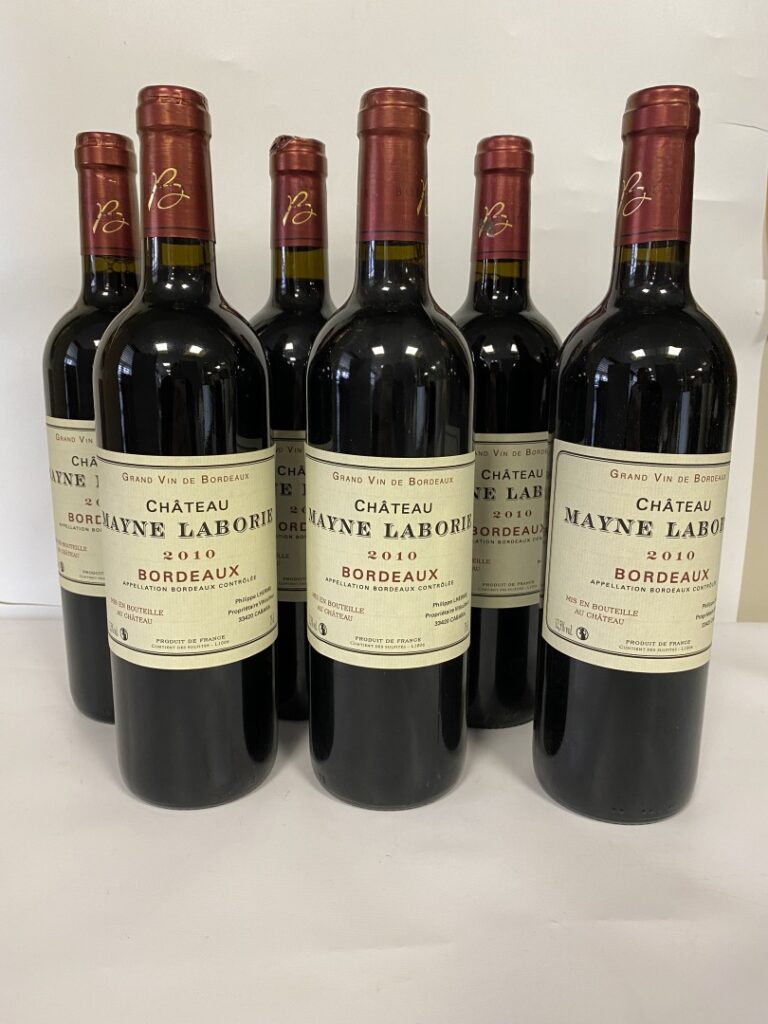 6 bouteilles, CHATEAU MAYNE-LABORIE, 2010.