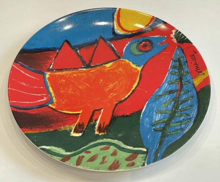 CORNEILLE (1922-2010) d'après - L'Été commençant - Assiette en porcelaine, sign…