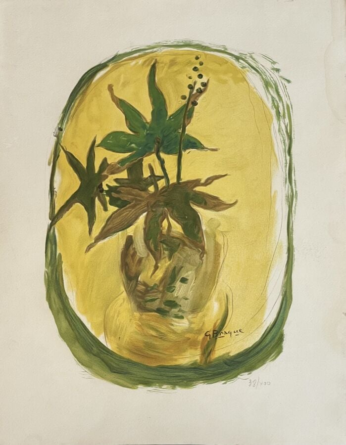 Georges BRAQUE (1882-1963) d'après - Le lierre (Maeght 1021) - Lithographie en…