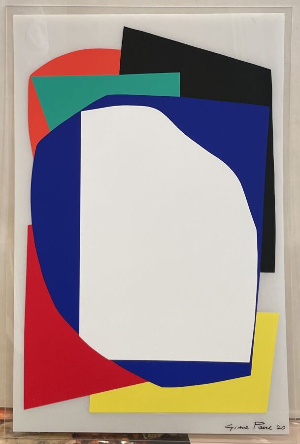 Gine PANE (1939-1990) - Composition abstraite, 1970 - Sérigraphie sur plexiglas…