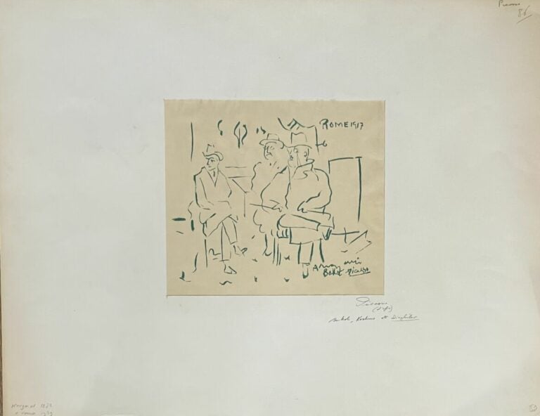 Pablo PICASSO (1881-1973) d'après - Portraits à Rome de Bakst, Cocteau et Diagh…