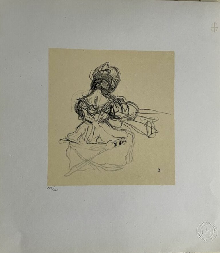 Pierre BONNARD (1867-1947) d'après - Nu au bain - Lithographie, monogrammée dan…