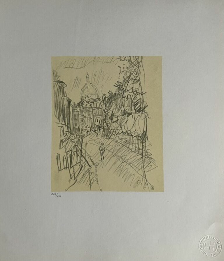 Pierre BONNARD (1867-1947) d'après - Paysage de Montmartre, - Lithographie, mon…