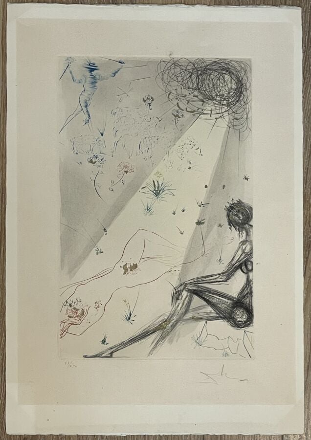 Salvador DALI (1904-1989) - The bridegroom leaps, 1971 ( Lopsinger 473) - Eau-f…