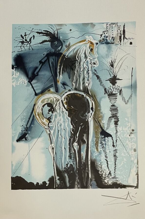 Salvador DALI (1904-1989) d'après, - Les Chevaux de Dali, 1983, - Cinq (sur 18)…