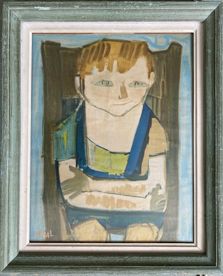 Simon SEGAL (1898-1969) (d'apres) - Jeune garçon - Lithographie en couleurs, si…