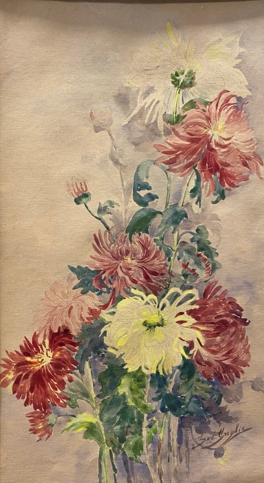 A. GOIRAN - Ensemble de trois tableaux comprenant - - Scène de baisers, aquarel…