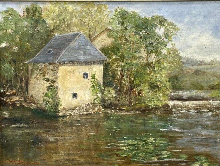 A.H. SHEPPARD - Le moulin ancien, Chaufour - Huile sur toile contrecollée sur p…