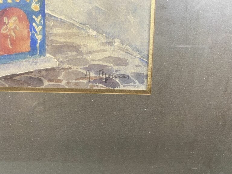 A. THOMAS - Paysage d'Afrique du Nord - Deux aquarelles - 24 x 30 cm