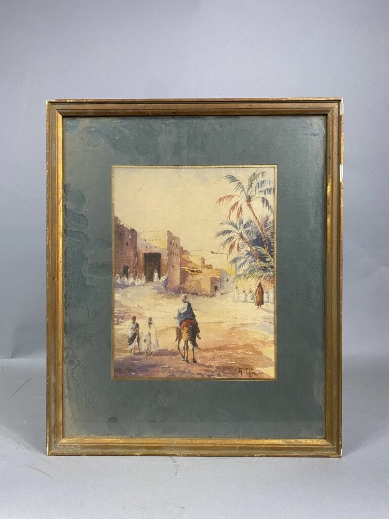 A. THOMAS - Paysage d'Afrique du Nord - Deux aquarelles - 24 x 30 cm