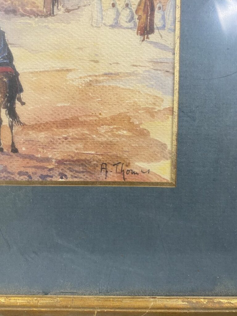 A. THOMAS - Paysage d'Afrique du Nord - Deux aquarelles - 24 x 30 cm
