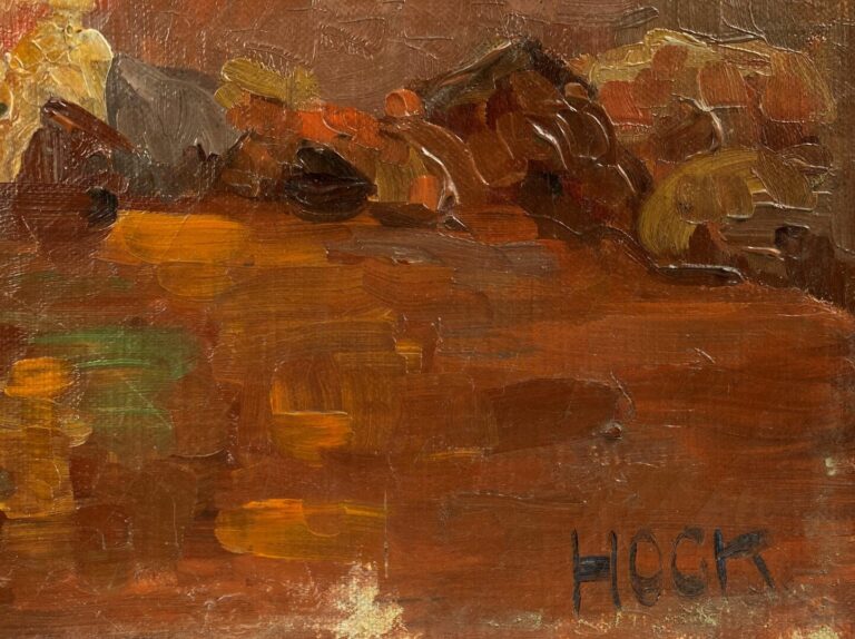 Adalbert HOCK (1866-1949)? - Paysage de forêt - Huile sur toile, signature en b…