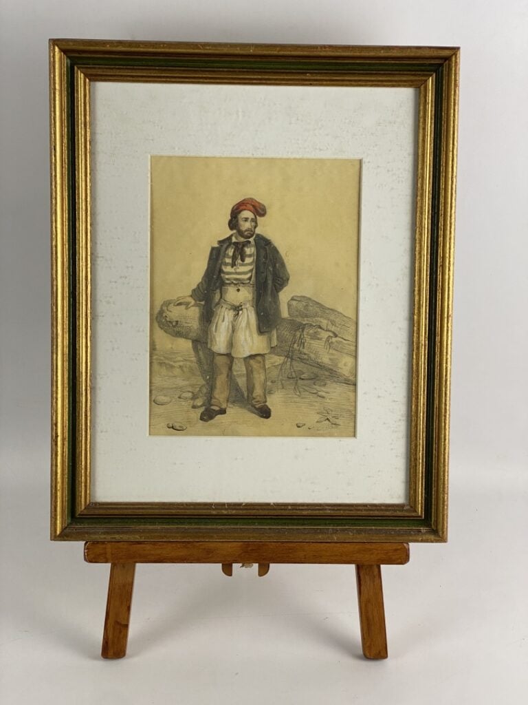 Adolphe ISNARD (fin du XIXème-début du XXème siècle) - Scène animée, village de…