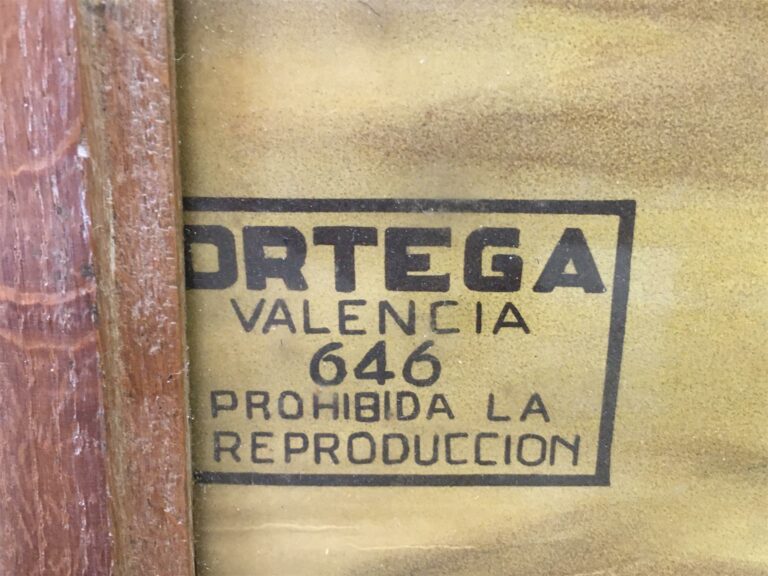 Affiche, Scène de corrida, édition Ortega à Valencia (en deux parties, encadrée…