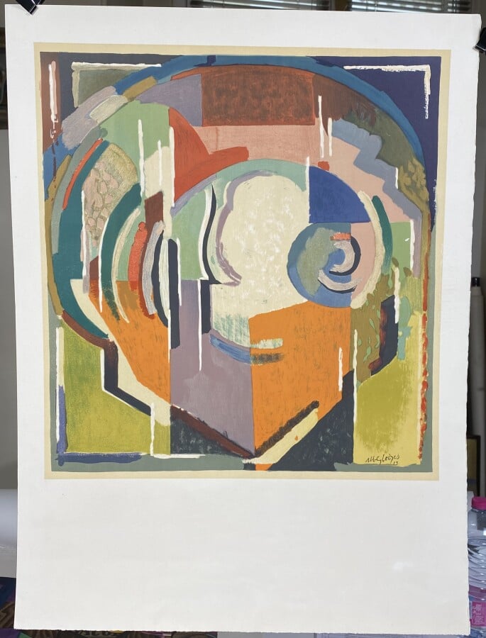 Albert GLEIZES (1881-1953) (d'après) - Composition - Lithographie en couleurs s…