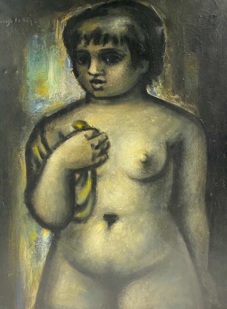 Alfred ANGELETTI (1919-1991) - Nu féminin - huile sur toile - Signée en haut à…