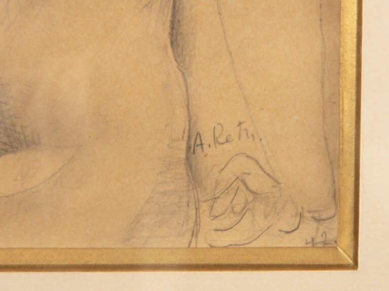 Alfred RETH (1884-1966). - Nu assis - Dessin au crayon, signé et daté en bas à…