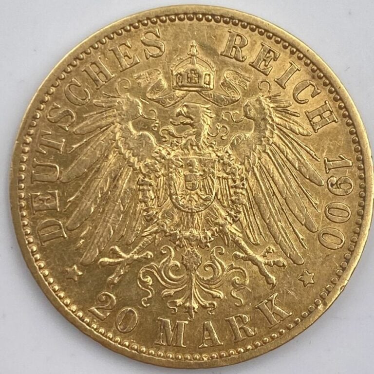 ALLEMAGNE - Une pièce de 20 Marks en or de type « Wilhelm II » - 1900 A Poids :…