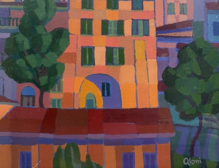 ALONI (XXe) - Village provençal - Huile sur toile, signée en bas à droite - 40…