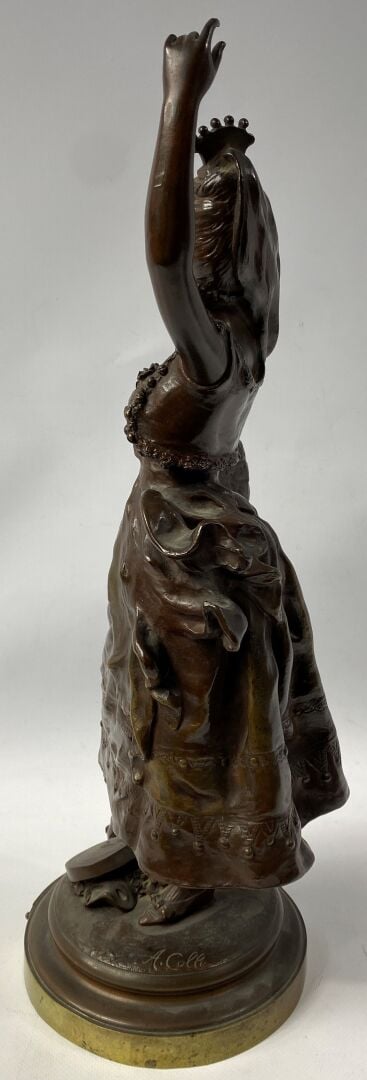 Alphonse COLLE (1857-1935) - Carmen - Epreuve en bronze à patine brune nuancée,…