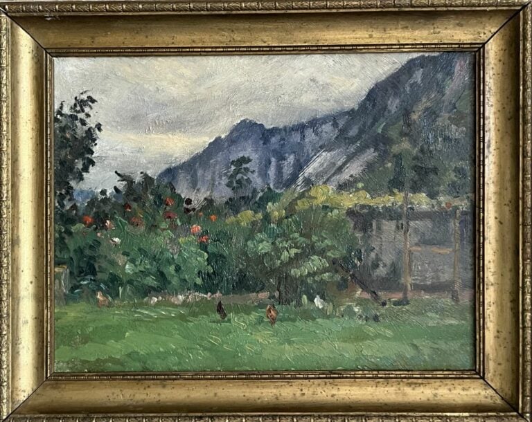 André ALBERTIN (18561-1933) - Après-midi pluvieux, Les Vouillants, la roche de…