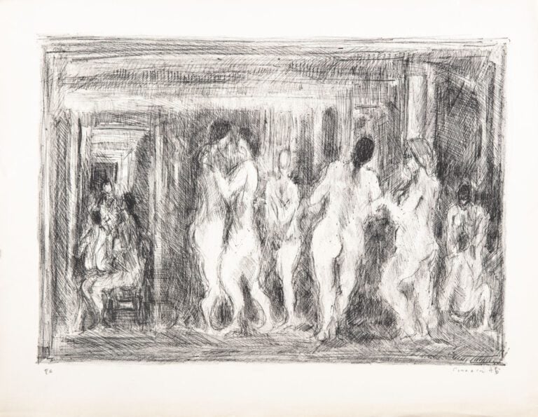 André COTTAVOZ (1922-2012). - Le diner en ville; Etude de plage; Baigneuses; Le…