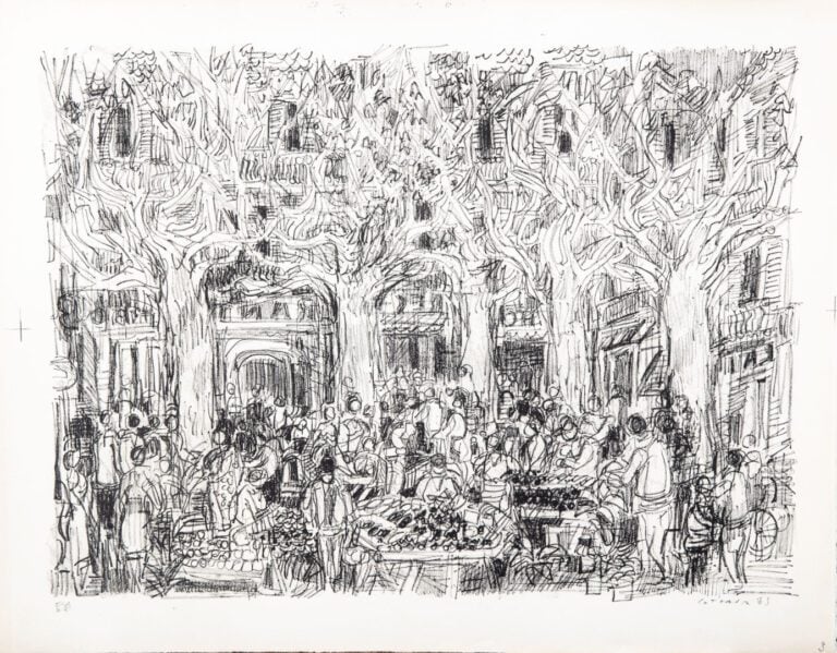 André COTTAVOZ (1922-2012). - Le diner en ville; Etude de plage; Baigneuses; Le…
