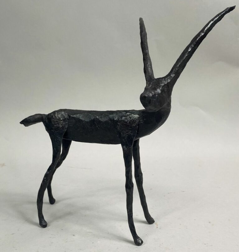 André FABRE (1920-2011) - Antilope - Sculpture en acier forgé - Années 1950/196…