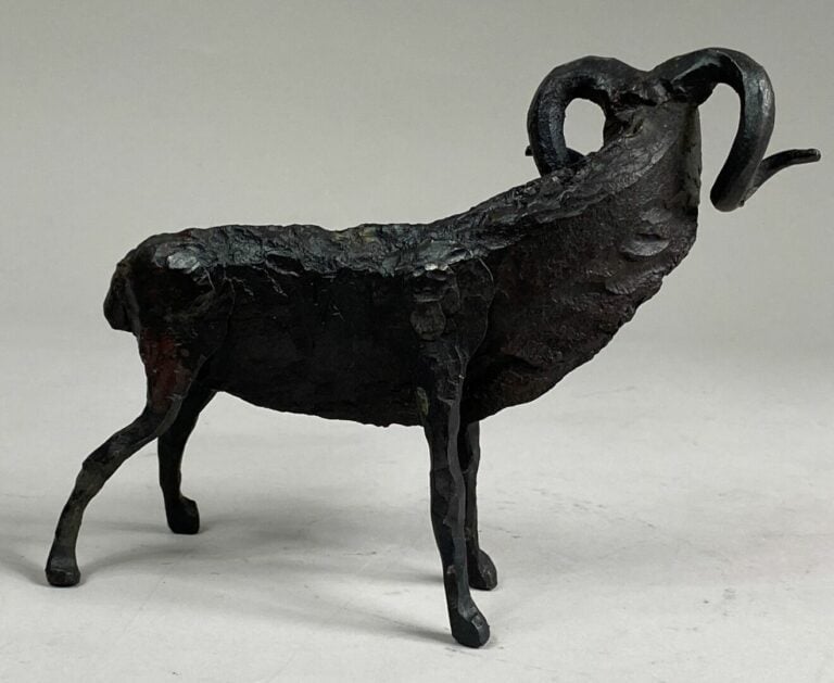 André FABRE (1920-2011) - Bélier - Sculpture en acier forgé - Années 1960 - 12,…