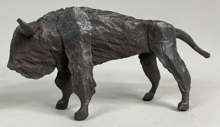 André FABRE (1920-2011) - Bison - Sculpture en acier forgé - Années 1950/1960 -…