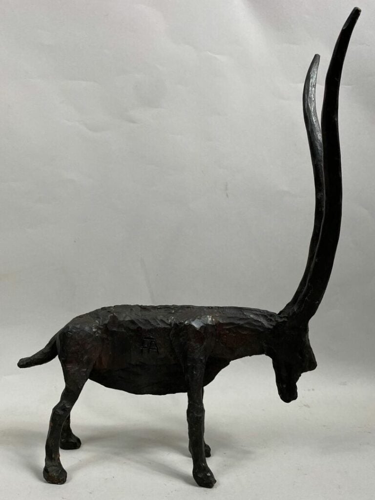 André FABRE (1920-2011) - Bouc - Sculpture en acier forgé - Années 1970 - 33,5…
