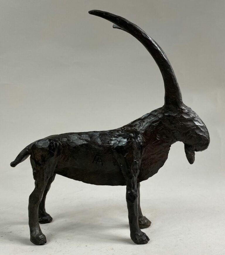 André FABRE (1920-2011) - Bouquetin - Sculpture en acier forgé - Années 1970 -…