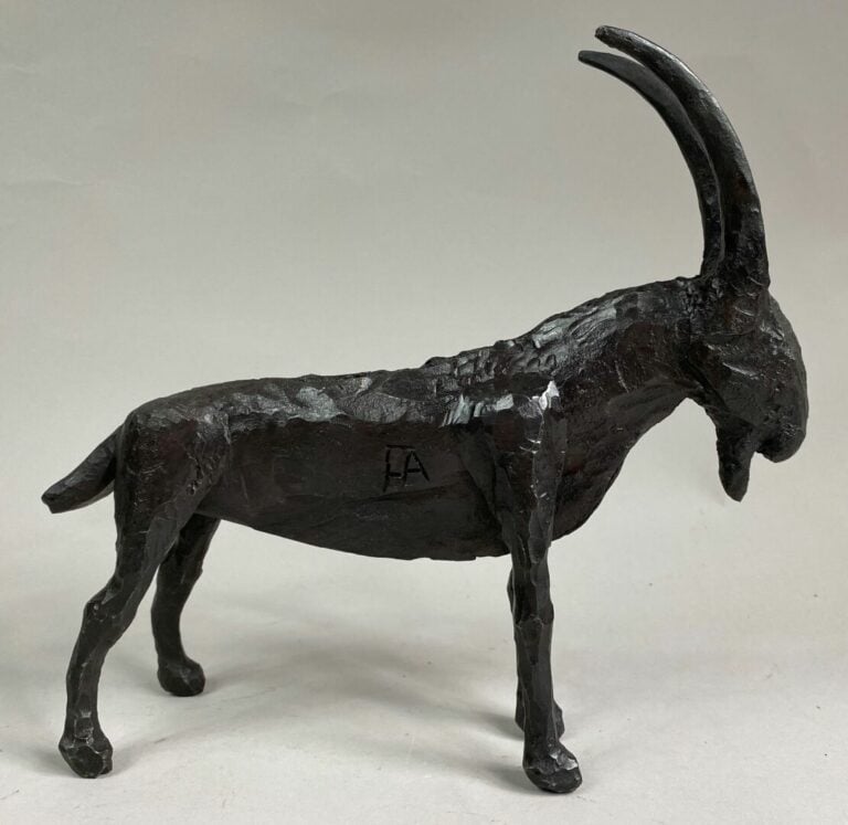 André FABRE (1920-2011) - Bouquetin - Sculpture en acier forgé - Années 1970 -…