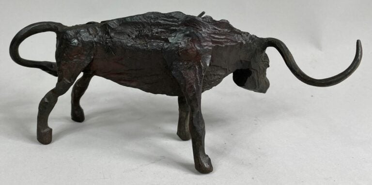 André FABRE (1920-2011) - Buffle - Sculpture en acier forgé - Années 1950/1960…