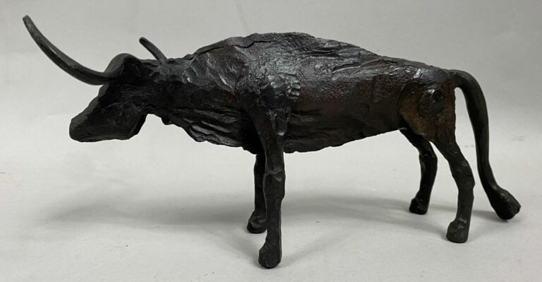André FABRE (1920-2011) - Buffle - Sculpture en acier forgé - Années 1950/1960…