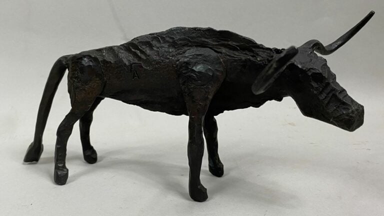 André FABRE (1920-2011) - Buffle - Sculpture en acier forgé - Années 1950/1960…