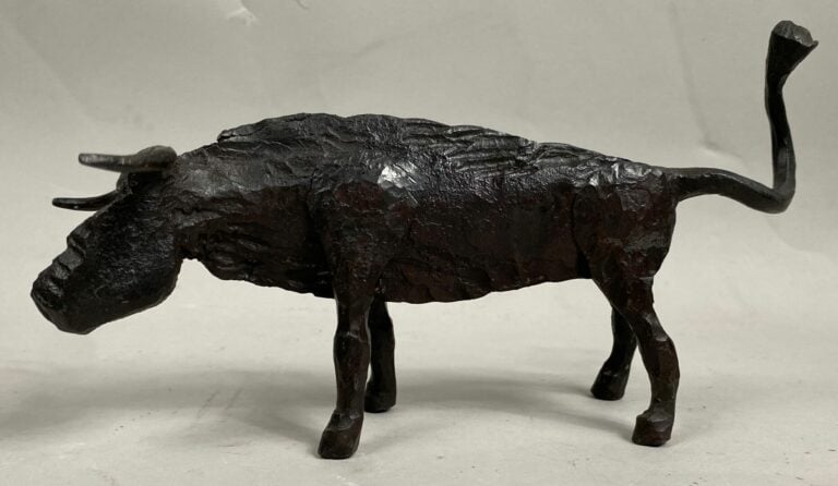 André FABRE (1920-2011) - Buffle - Sculpture en acier forgé - Années 1950/1960…