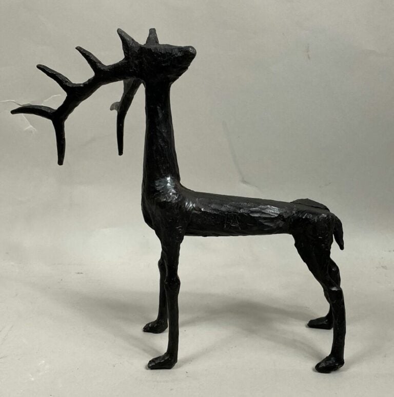 André FABRE (1920-2011) - Cerf - Sculpture en acier forgé - Années 1970/1980 -…