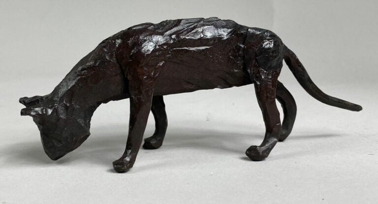 André FABRE (1920-2011) - Chat - Sculpture en acier forgé - Années 1960 - 6 x 1…