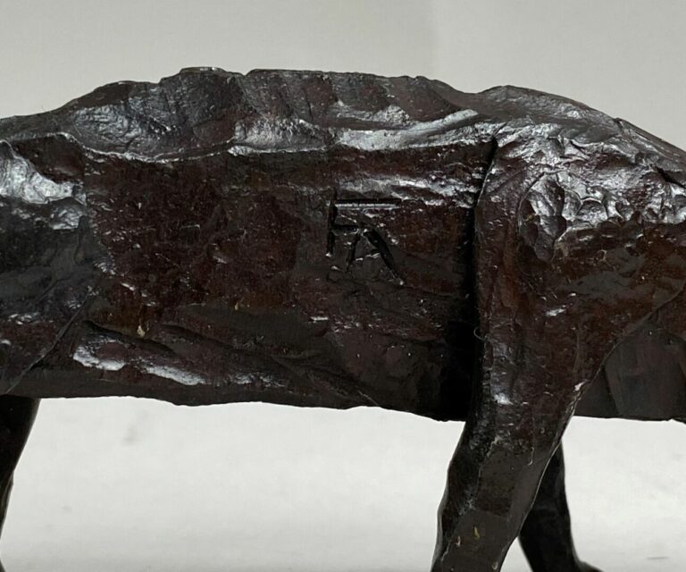 André FABRE (1920-2011) - Chat - Sculpture en acier forgé - Années 1960 - 6 x 1…