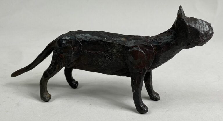 André FABRE (1920-2011) - Chat - Sculpture en acier forgé - Années 1960 - 8 x 1…