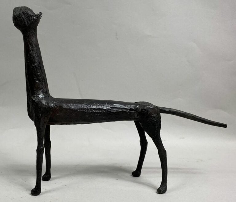 André FABRE (1920-2011) - Chat - Sculpture en acier forgé - Années fin 1980 - 2…