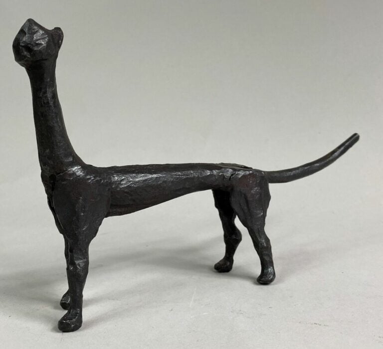 André FABRE (1920-2011) - Chat - Sculpture en acier forgé - Années fin 1980/ dé…
