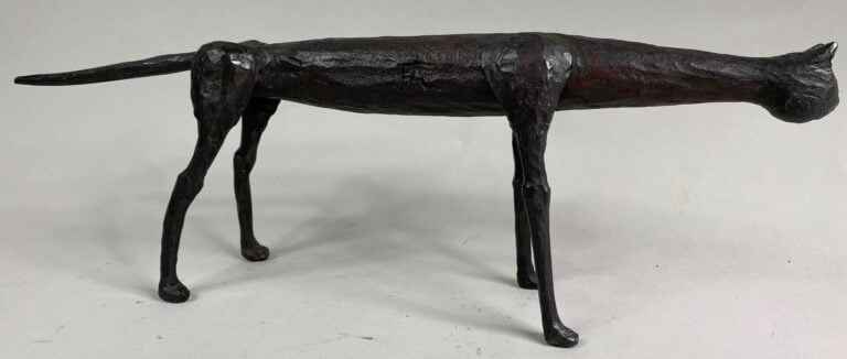 André FABRE (1920-2011) - Chat - Sculpture en acier forgé - Années fin 1980/ dé…